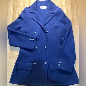 VINTAGE 70s Saks Fifth Avenue knit peacoat! 🧥